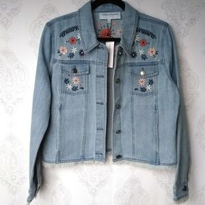 Cupcakes and Cashmere | Embroidered Denim Jacket